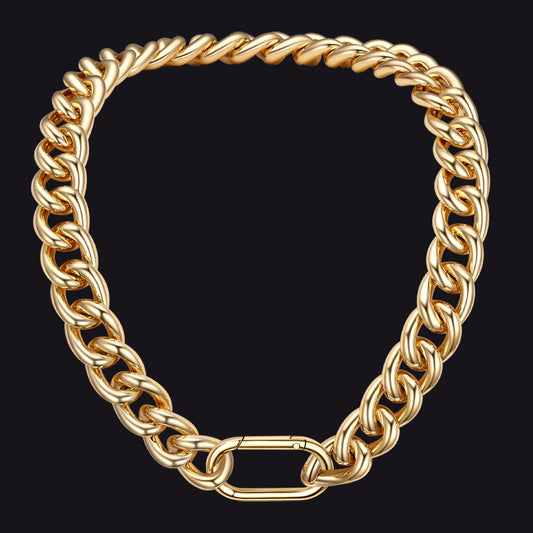 Chunky Miami Cuban Link Chain Choker  – 16MM Widthimg
