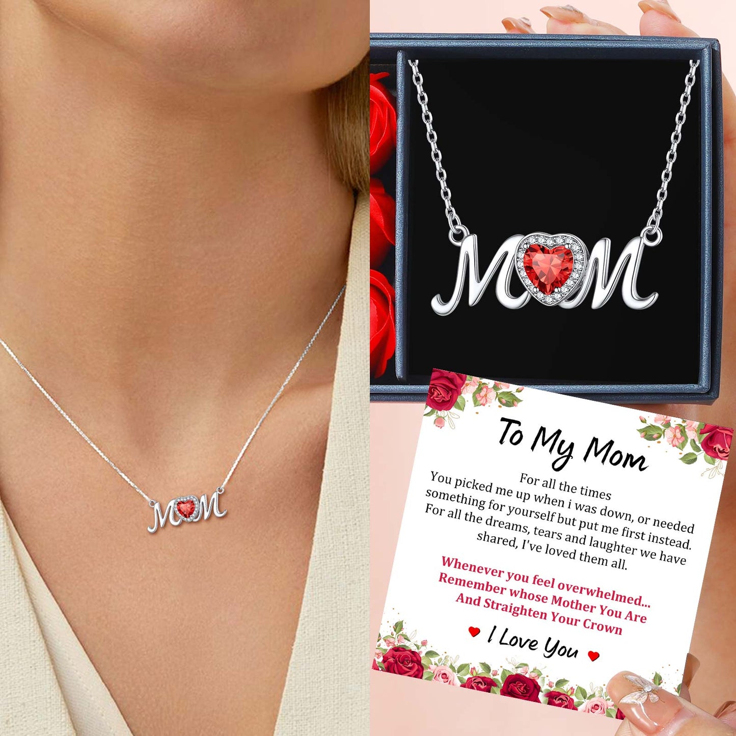 Birthstone Mom Necklace