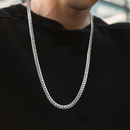 9MM Width Curb Chain Necklace for Men