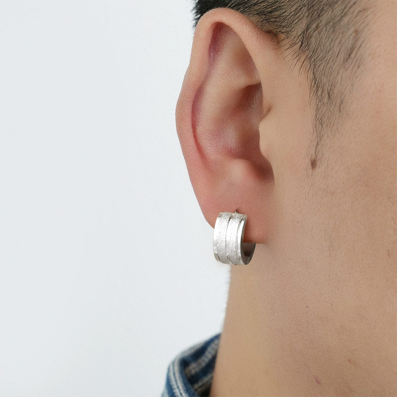13mm Thick Matte Huggie Hoop Earrings for Men Women