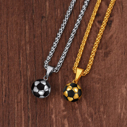 Soccer Football Necklace Sports Pendants for Men Ball Fans