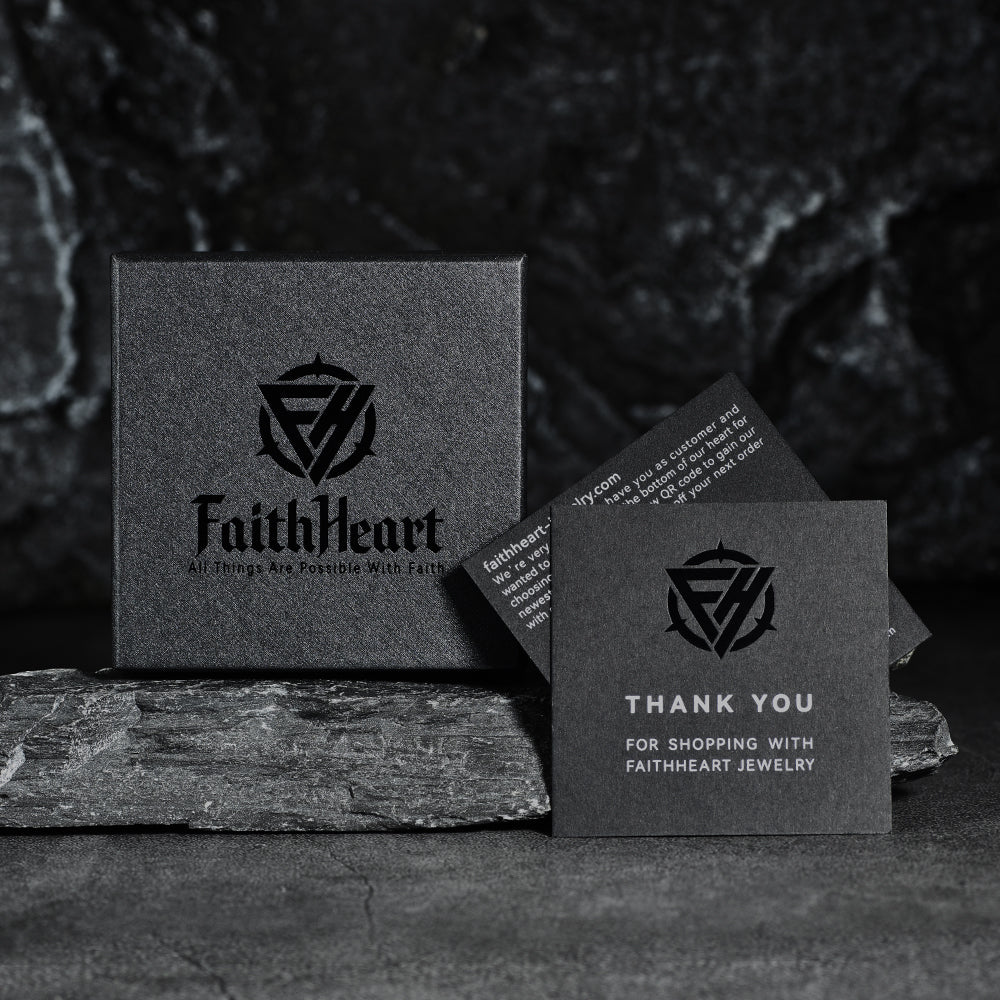 FaithHeart Men's Triangle Hoop Earrings Stainless Steel FaithHeart