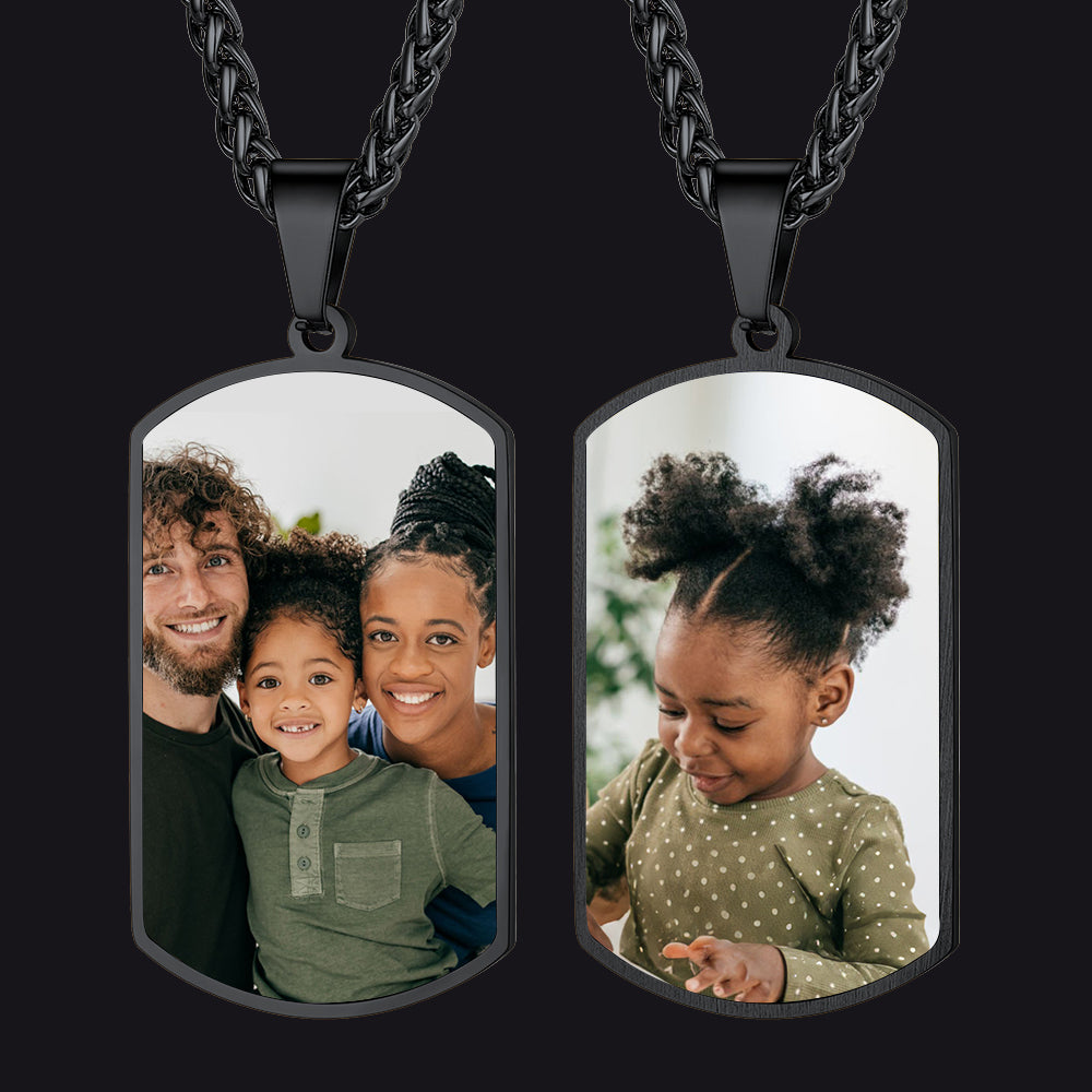 Personalized Double-side Photo Dog Tag Necklace