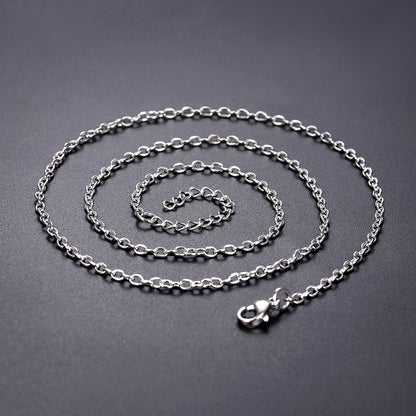 2MM Rolo Cable Necklace for Women Men