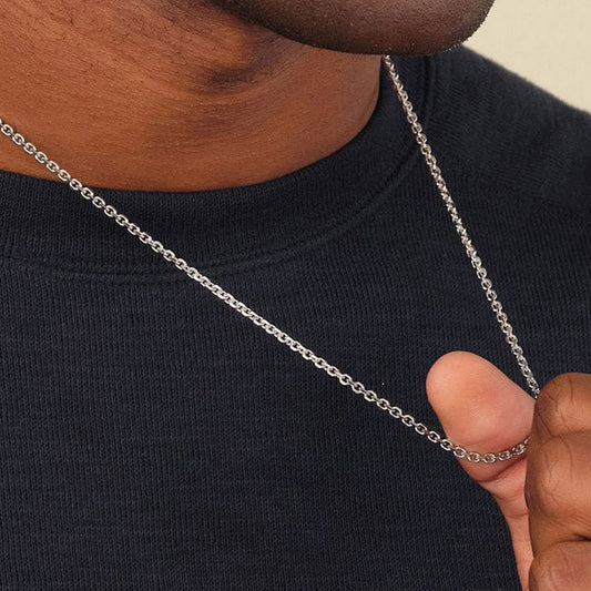2MM Rolo Cable Necklace for Men - Stainless Steel Jewelryimg