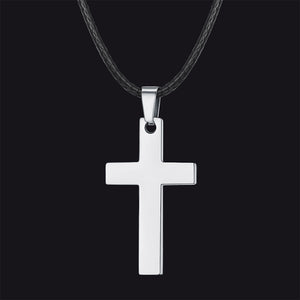 Engravable Cross Necklace Pendants for Men Women