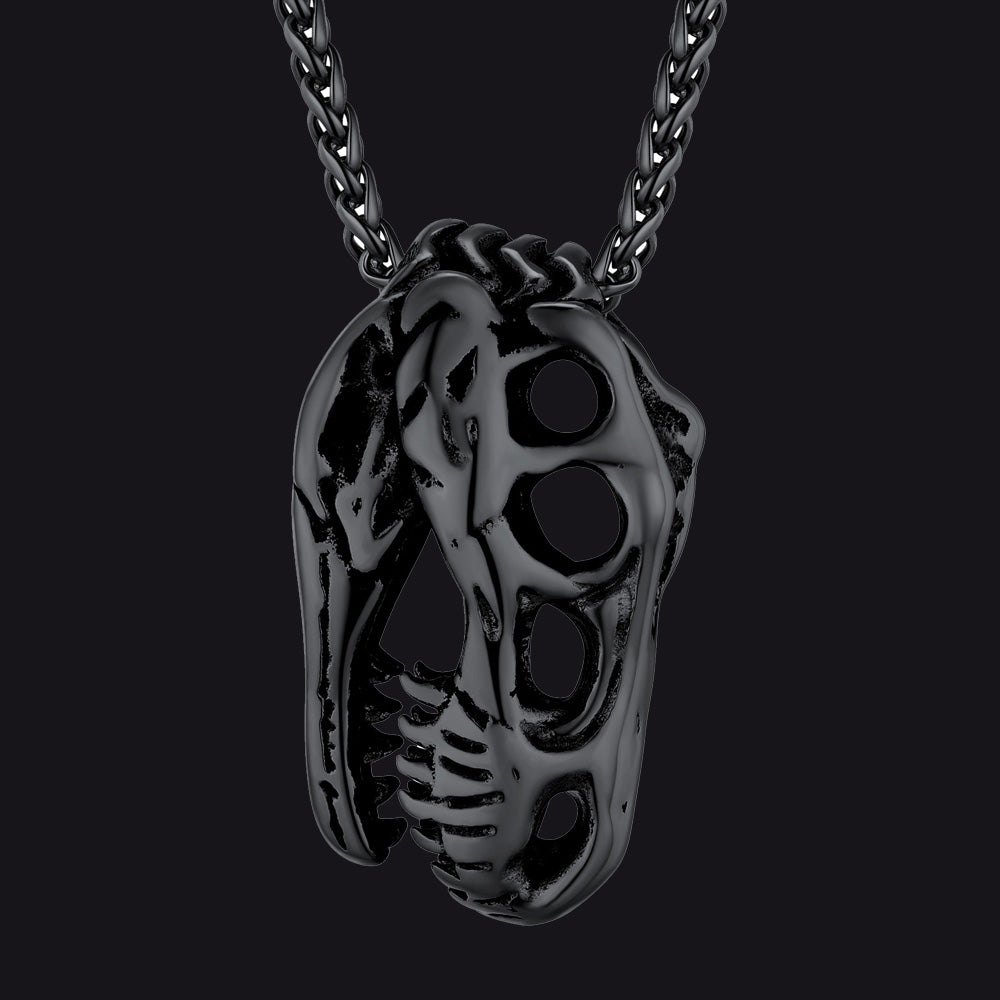 Dinosaur Skeleton Tyrannosaurus Rex Pendant with Chain FaithHeart Jewelry