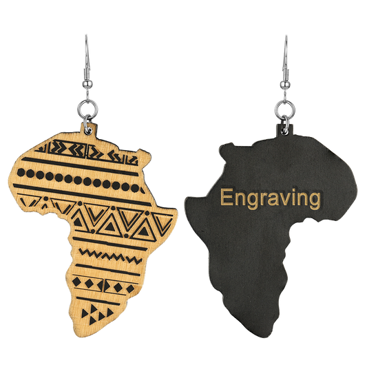 FaithHeart African Map Drop Earrings For Unisex FaithHeart