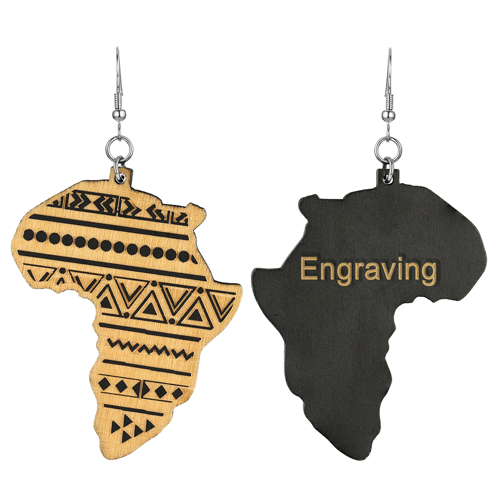 FaithHeart African Map Drop Earrings For Unisex FaithHeart