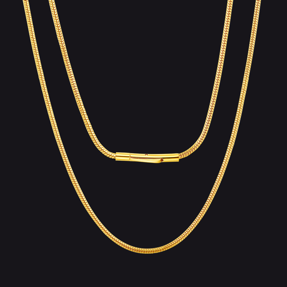 2mm Thin Chain Necklace for Men Women, 16"-30"