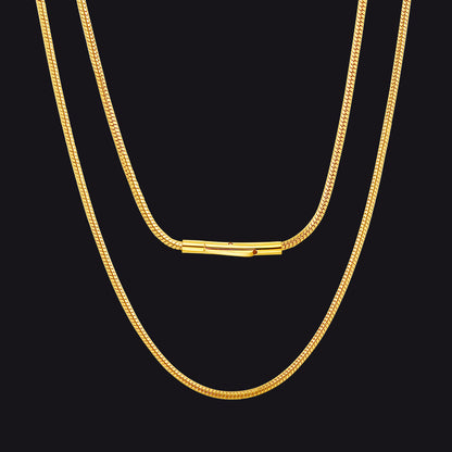 2mm Thin Chain Necklace for Men Women, 16"-30"