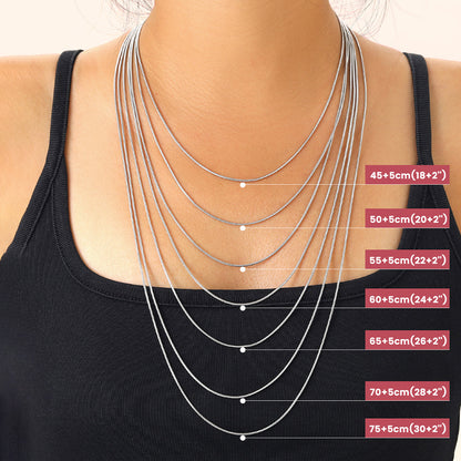 Snake Chain Necklace 2mm Thin Links for Women Men