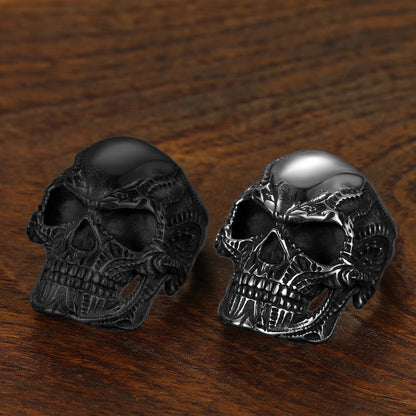 FaithHeart Gothic Skull Stainless Steel Ring FaithHeart