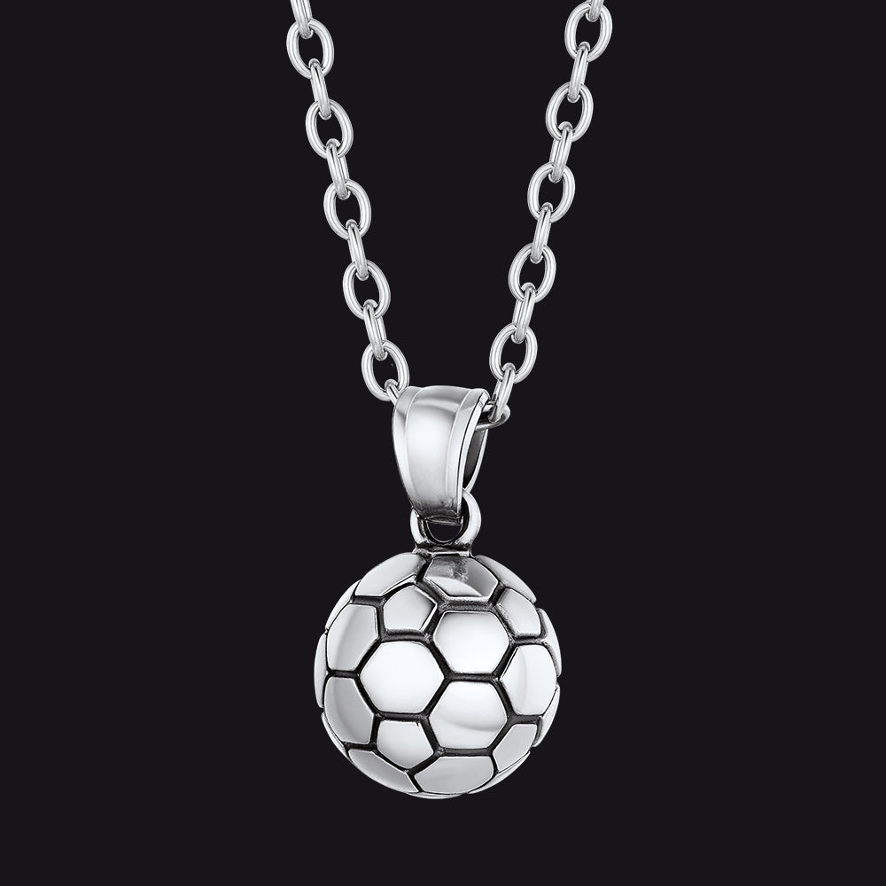 Soccer Pendant Necklace for Sport Fans and Player