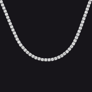 3MM Steel Cubic Zirconia Bling Necklace Unisex