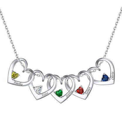 5 Heart Necklace