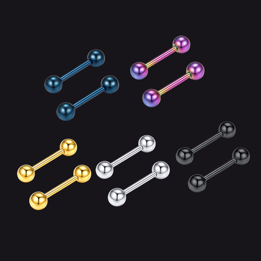 5 Pairs Small Ball Stud Earrings for Men Womenimg