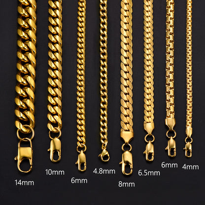 Chunky Miami Cuban Link Chain Necklace For Men Hip-Hop Fans