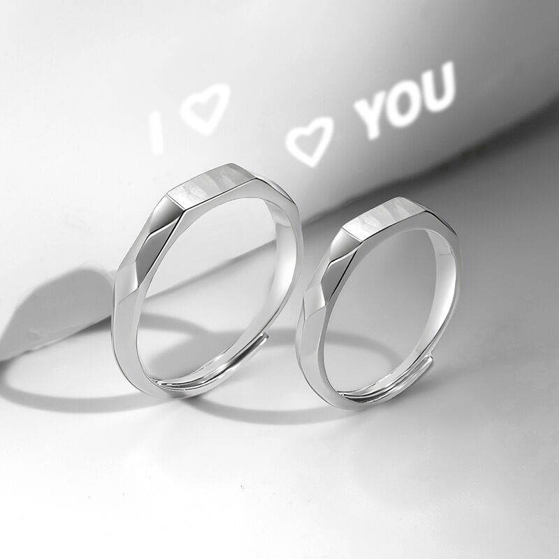 Adjustable ¡°I Love You¡± Projection Promise Rings 