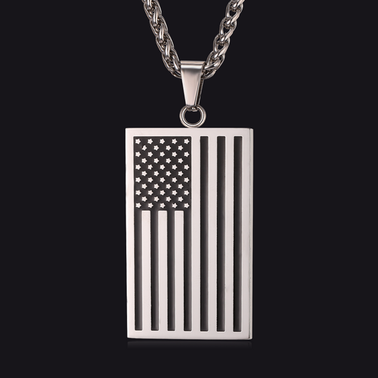  American Flag Pendant For Men