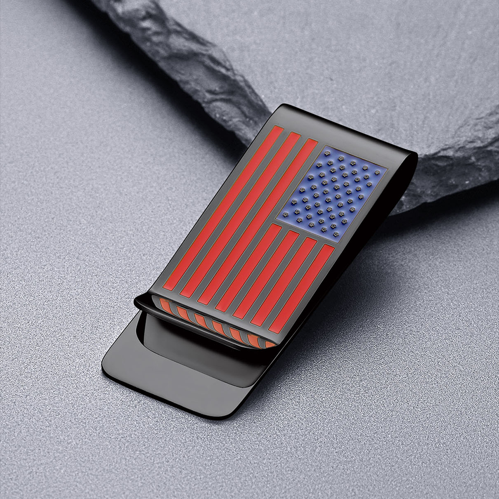 American Flag Slim Money Clips Customizable Slim Pocket Wallet