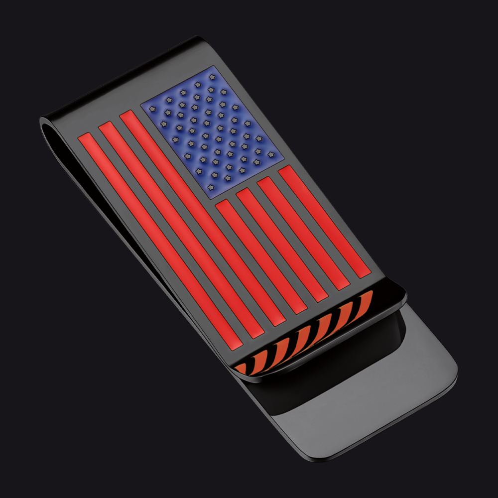American Flag Slim Money Clips Customizable Slim Pocket Wallet