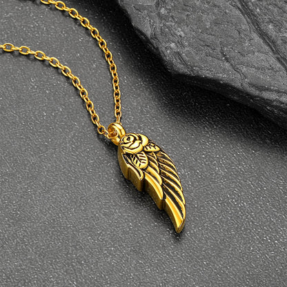 Angel Wings Cremation Urn Necklace