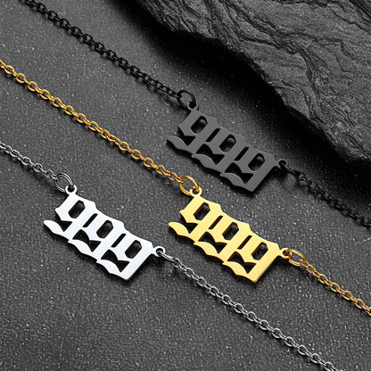 Personalized Angel Number Necklace for Women Men