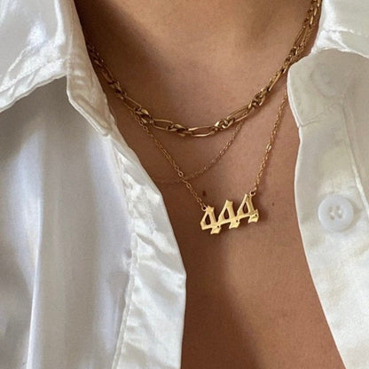 Personalized Angel Number Necklace for Women Men Custom4U Jewelry