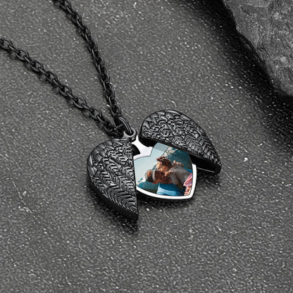 Custom Angel Wings Picture Necklaces for Men Women