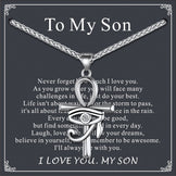 Egyptian Ankh Cross Key Of Life Necklaces For Women/Men Stainless Steel Mythology Chain Necklace Jewelry Bijoux Homme N3456S02 - 36