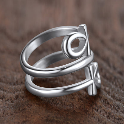Egyptian Ankh Cross Rings Amulet Jewelry for Men Women