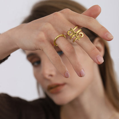 Egyptian Ankh Cross Rings Amulet Jewelry for Men Women