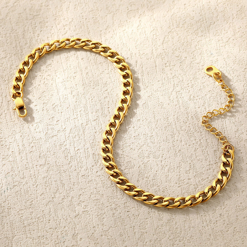 Ankle Cuban Chain Bracelets for Women or Girls Beach Foot Jewelry