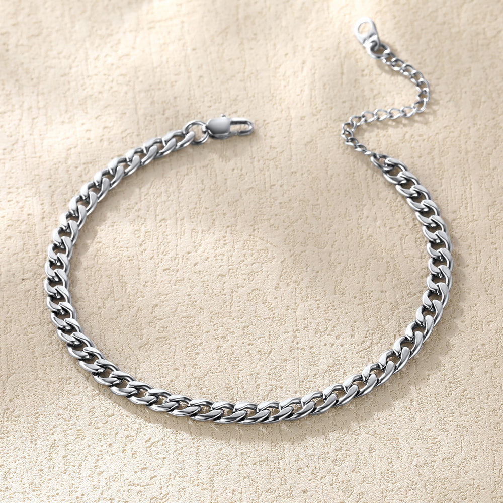Ankle Cuban Chain Bracelets for Women or Girls Beach Foot Jewelry