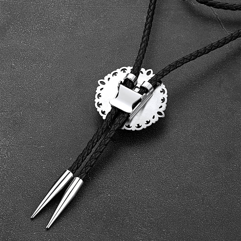 FaithHeart Black Onyx Bolo Ties Wedding Western Necktie for Men FaithHeart