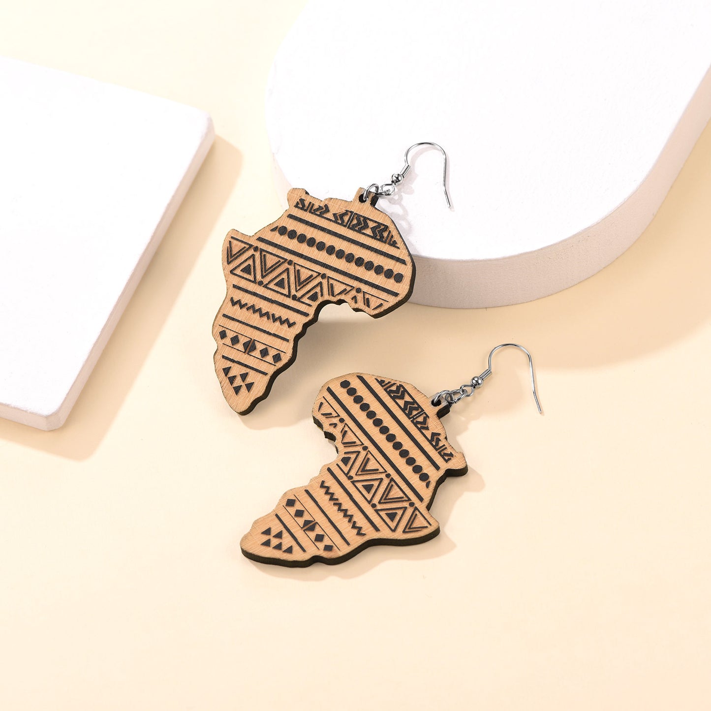 FaithHeart African Map Drop Earrings For Unisex FaithHeart