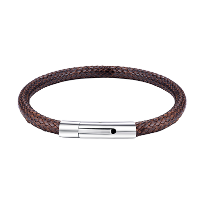 FaithHeart Braided Leather Bracelet for Men FaithHeart