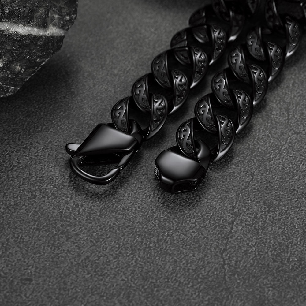 FaithHeart Celtic Knot Chunky Cuban Chain Stainless Steel Bracelet FaithHeart