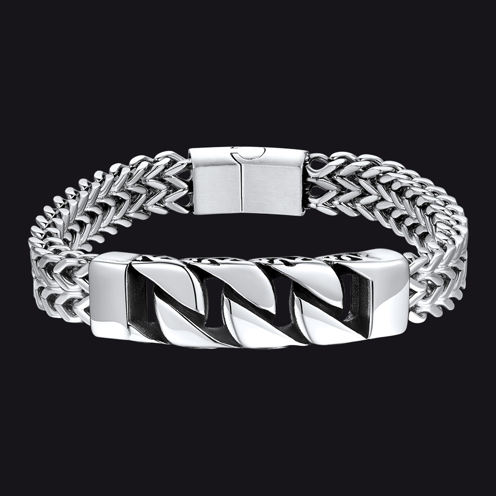 Stainless Steel Celtic Knot Link Bracelet For Men