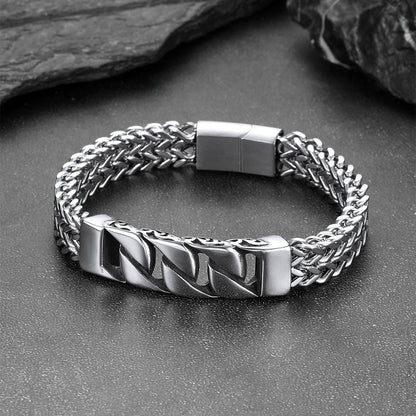 Stainless Steel Celtic Knot Link Bracelet For Men