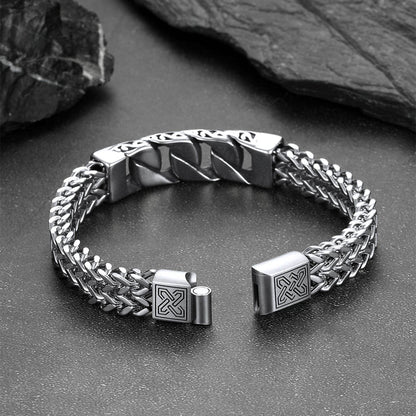 Stainless Steel Celtic Knot Link Bracelet For Men