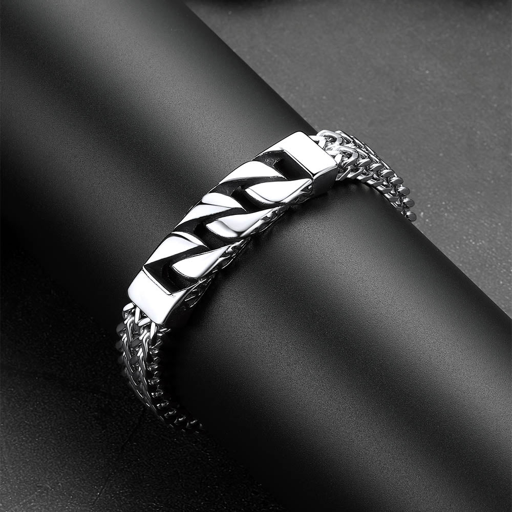 Stainless Steel Celtic Knot Link Bracelet For Men