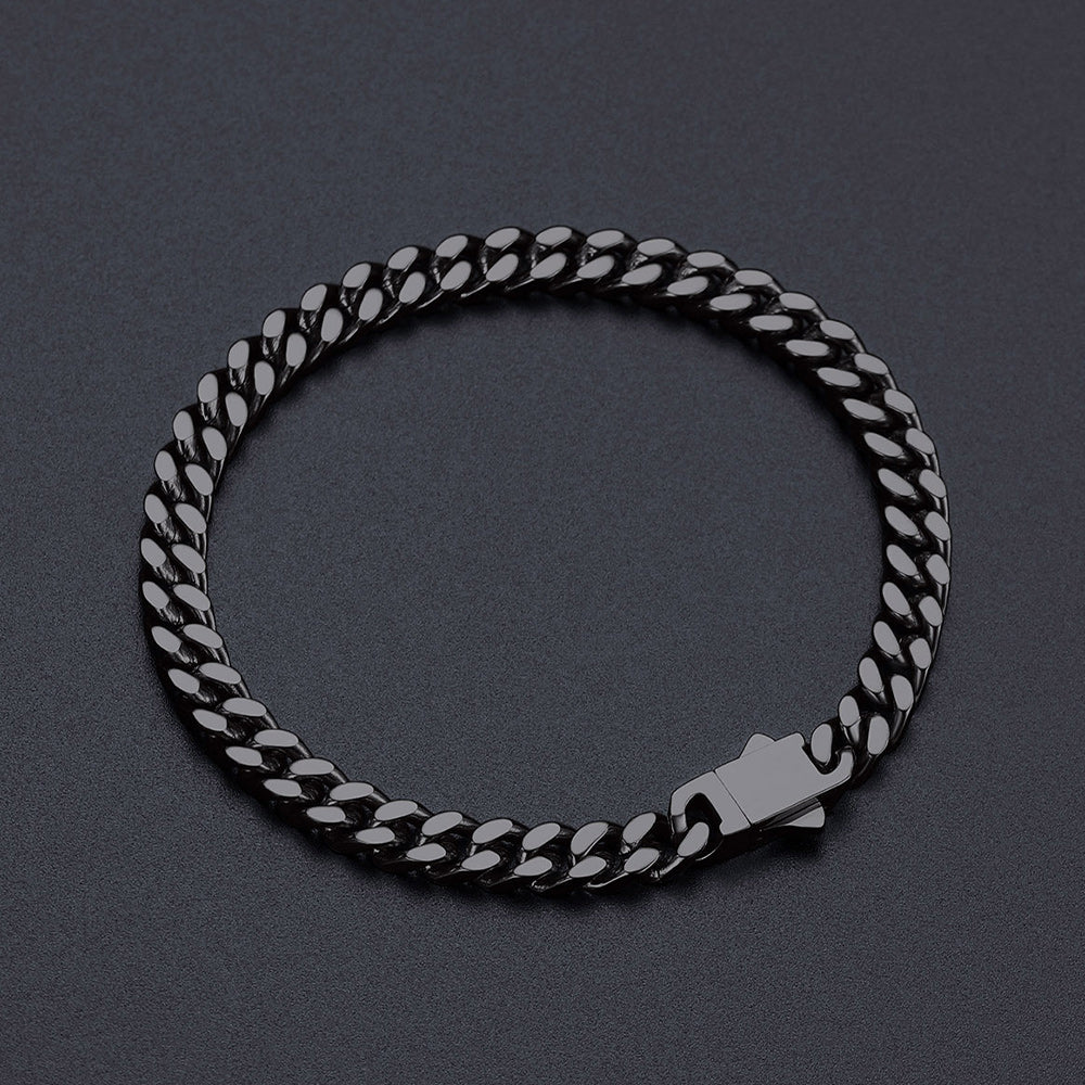 miami cuban link chain and bracelet set for men 5mm