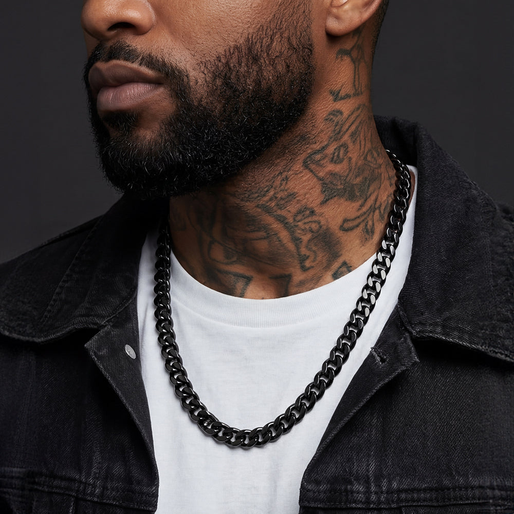 CZ Clasp Cuban Chain Necklace  for Men, Father, boyfriend, Hip Hop Jewelry 6/9/12mm Width