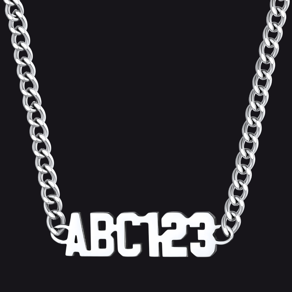 Sterling Silver Finish Personalized Chain