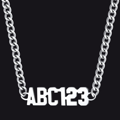 Sterling Silver Finish Personalized Chain