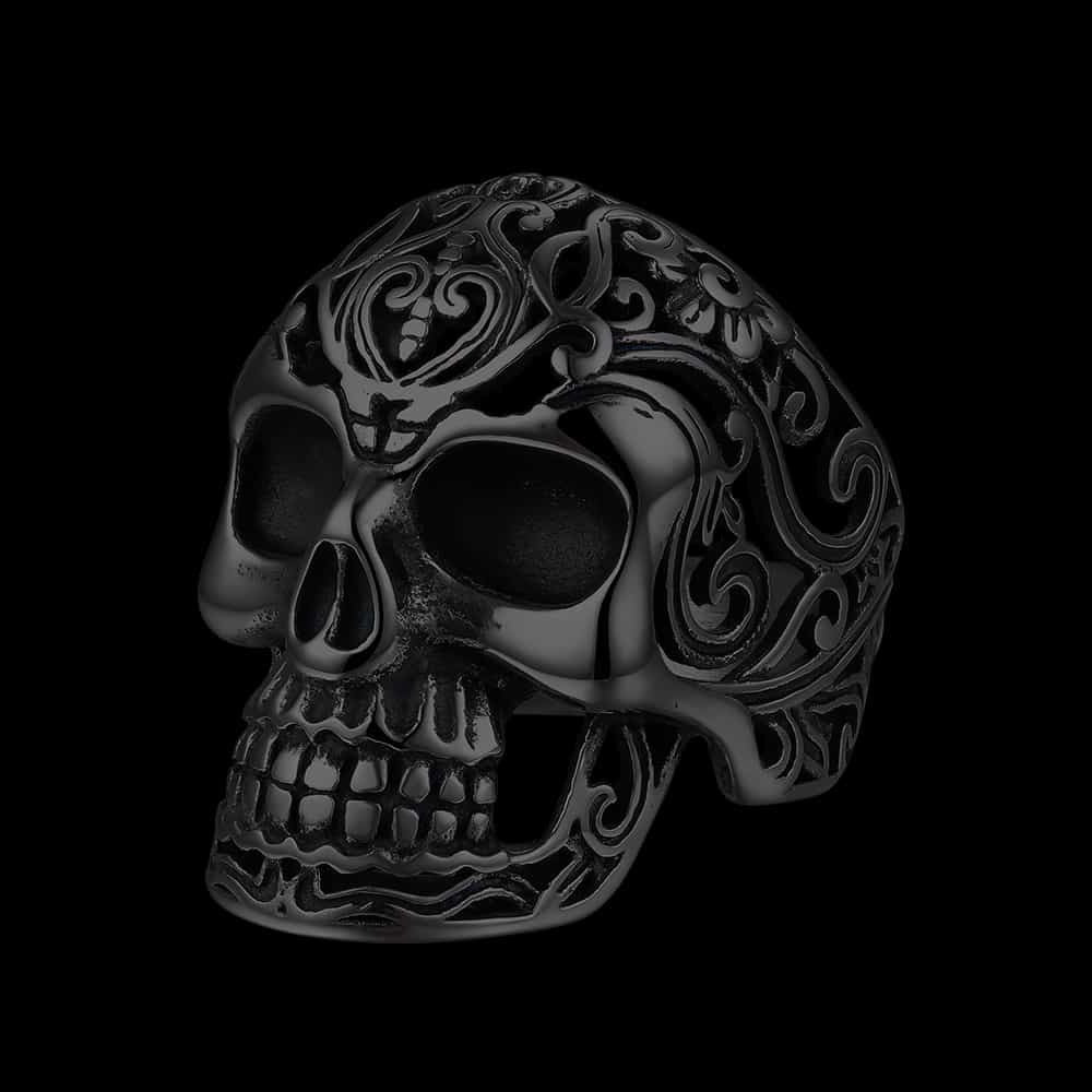 FaithHeart Stainless Frame Skull Ring FaithHeart