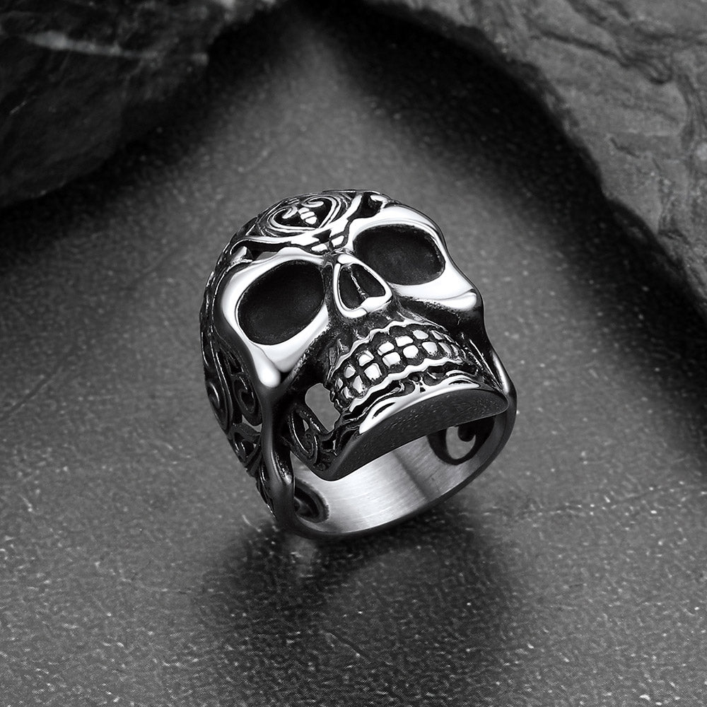 Punk Skull Hollow Sugar Ring for Men