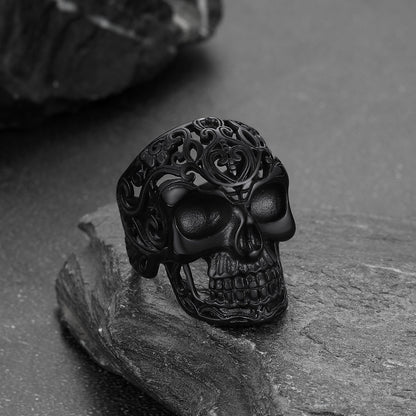 Punk Skull Hollow Sugar Ring for Men